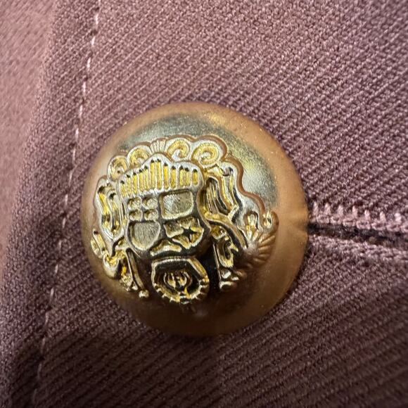 Descendant of Thieves Brown Wool Blend Blazer L Limited 247 Gold Buttons - Picture 14 of 14